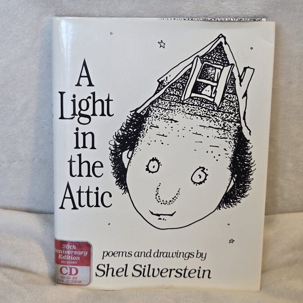 Shel Silverstein A Light in the Attic 20th Anniversary HC Book w/ CD 2001 VG